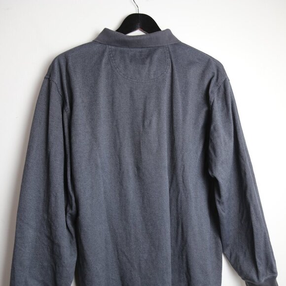 Vintage VanHeusen-Studio Men's Collared Quarter Button Long Sleeve Size Large - Picture 5 of 7